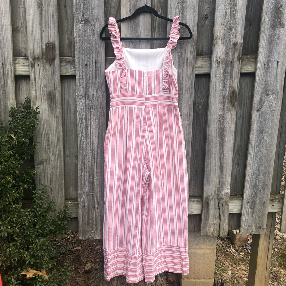 HYFVE striped cropped linen blend jumpsuit! - Picture 5 of 6